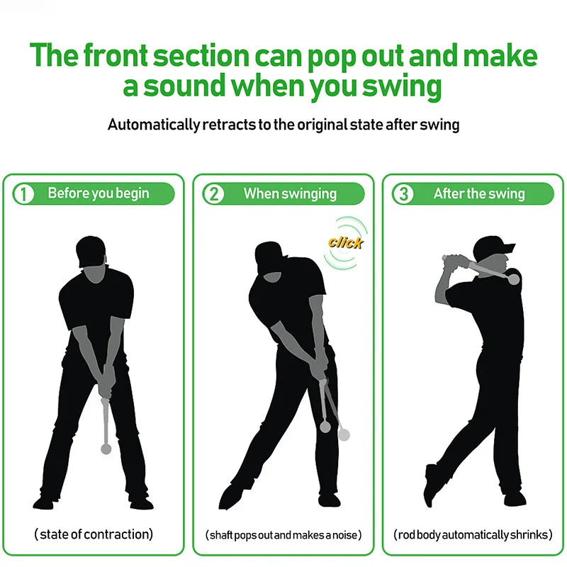 Golf Retractable Swing & Grip Trainer